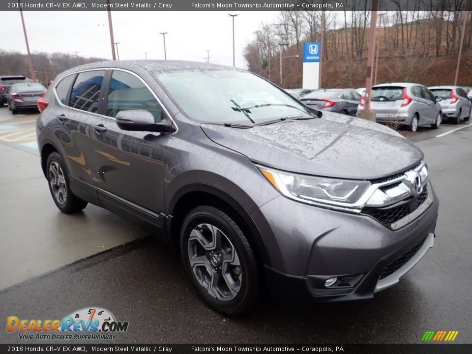 2018 Honda CR-V EX AWD Modern Steel Metallic / Gray Photo #8