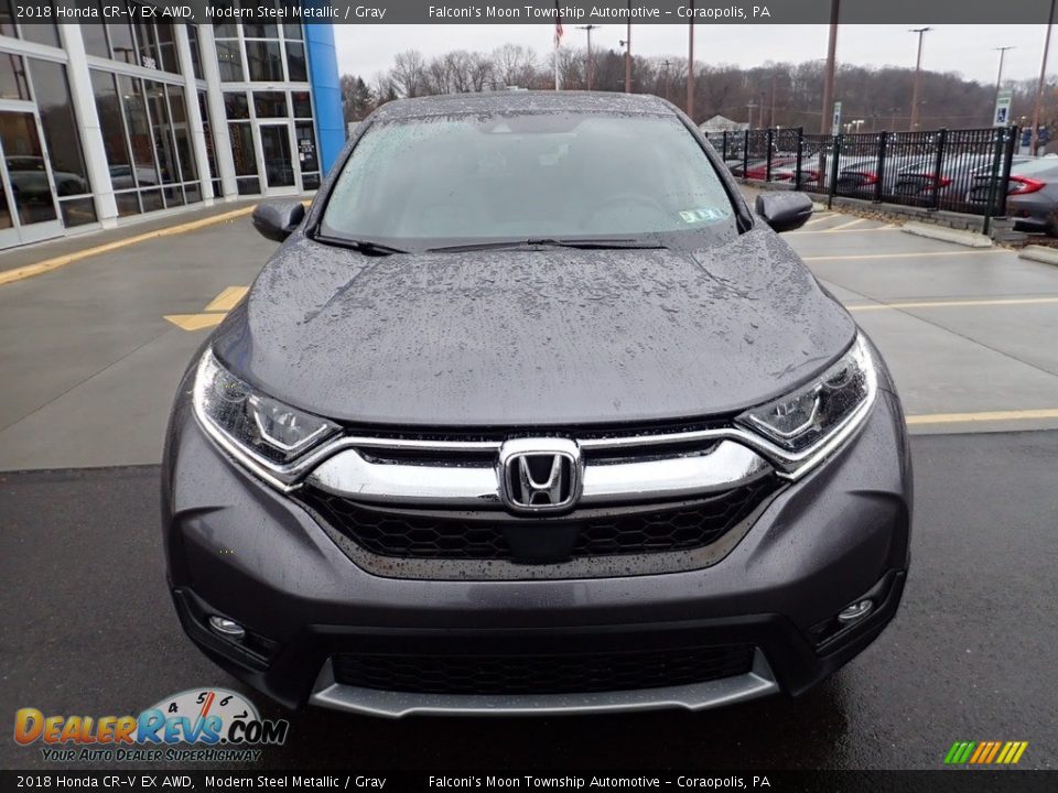 2018 Honda CR-V EX AWD Modern Steel Metallic / Gray Photo #9