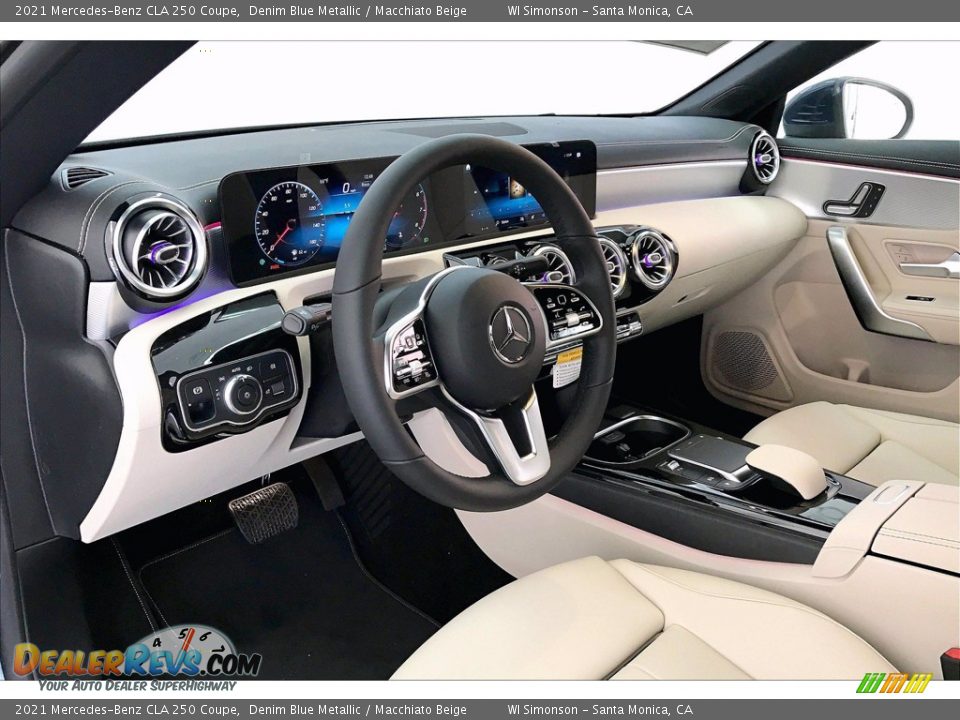 2021 Mercedes-Benz CLA 250 Coupe Denim Blue Metallic / Macchiato Beige Photo #4