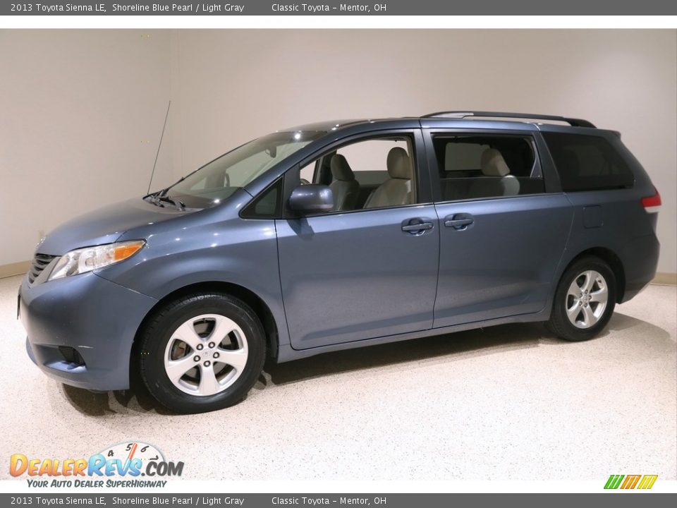 2013 Toyota Sienna LE Shoreline Blue Pearl / Light Gray Photo #3