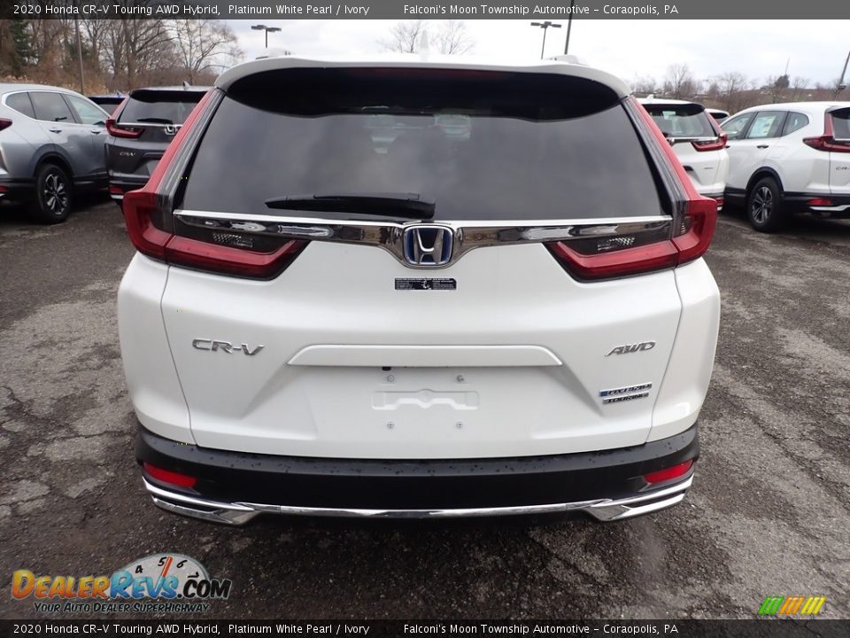 2020 Honda CR-V Touring AWD Hybrid Platinum White Pearl / Ivory Photo #4