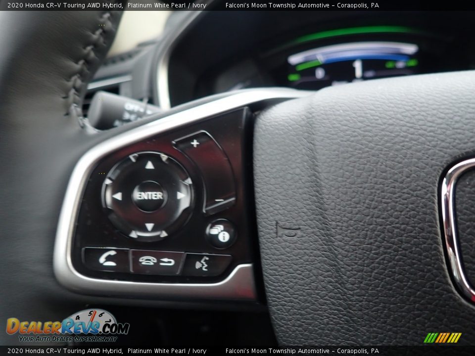 2020 Honda CR-V Touring AWD Hybrid Platinum White Pearl / Ivory Photo #15