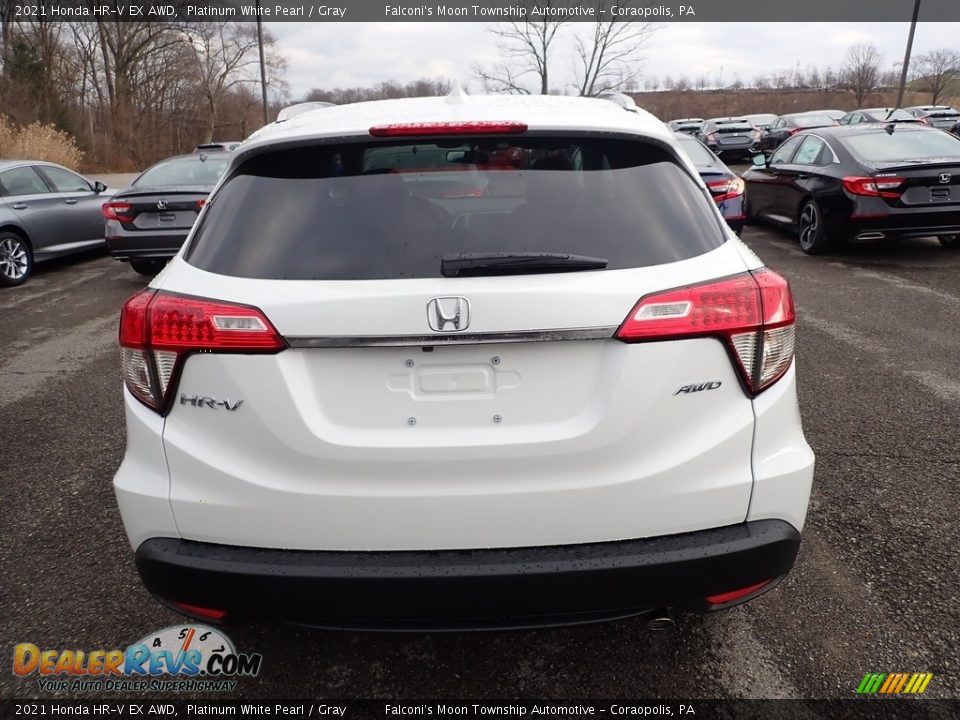 2021 Honda HR-V EX AWD Platinum White Pearl / Gray Photo #4