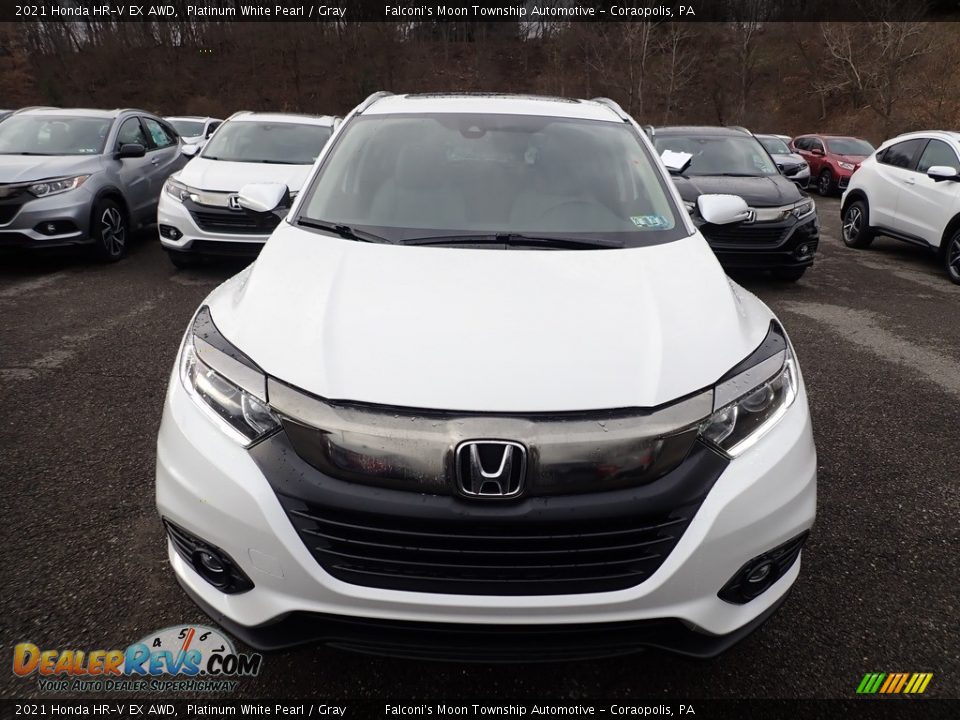 2021 Honda HR-V EX AWD Platinum White Pearl / Gray Photo #7