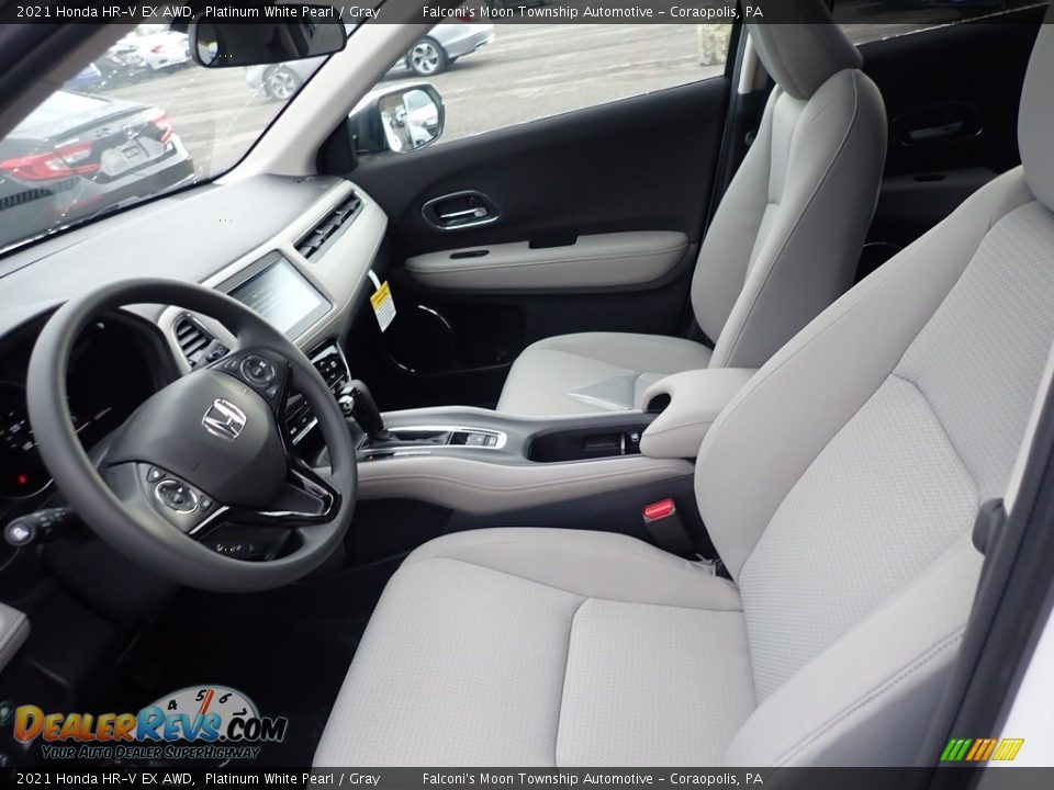 2021 Honda HR-V EX AWD Platinum White Pearl / Gray Photo #8