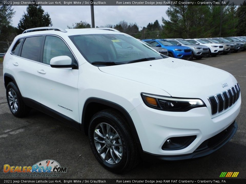 2021 Jeep Cherokee Latitude Lux 4x4 Bright White / Ski Gray/Black Photo #3