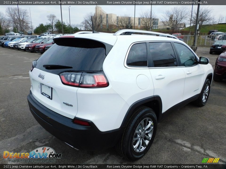 2021 Jeep Cherokee Latitude Lux 4x4 Bright White / Ski Gray/Black Photo #5