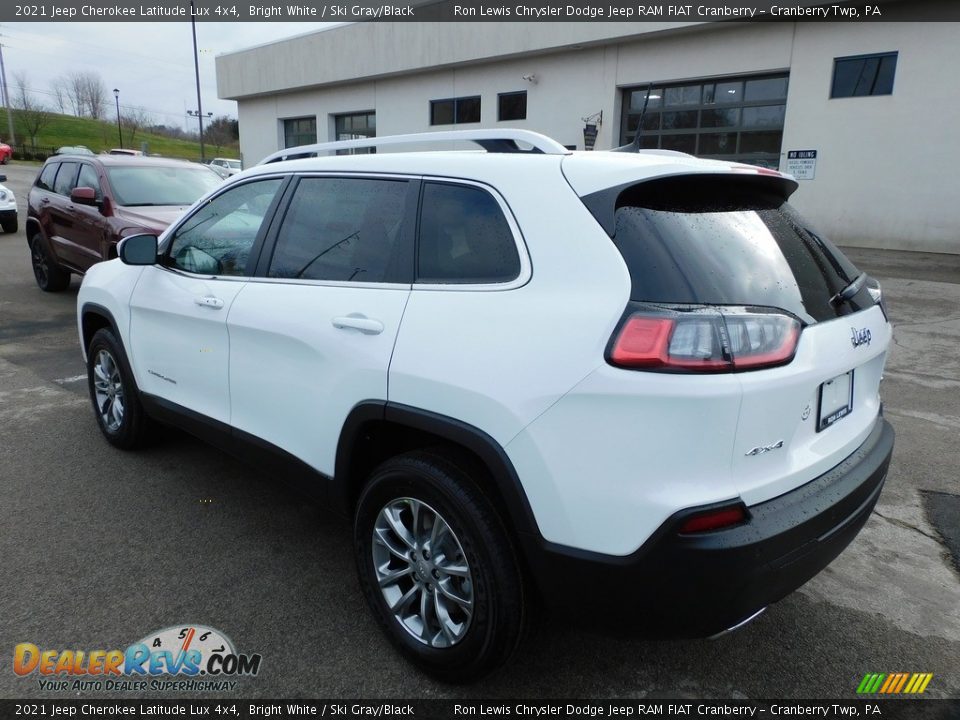 2021 Jeep Cherokee Latitude Lux 4x4 Bright White / Ski Gray/Black Photo #8