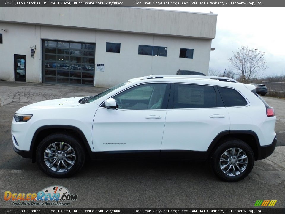 2021 Jeep Cherokee Latitude Lux 4x4 Bright White / Ski Gray/Black Photo #9