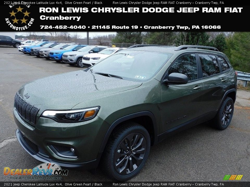 2021 Jeep Cherokee Latitude Lux 4x4 Olive Green Pearl / Black Photo #1