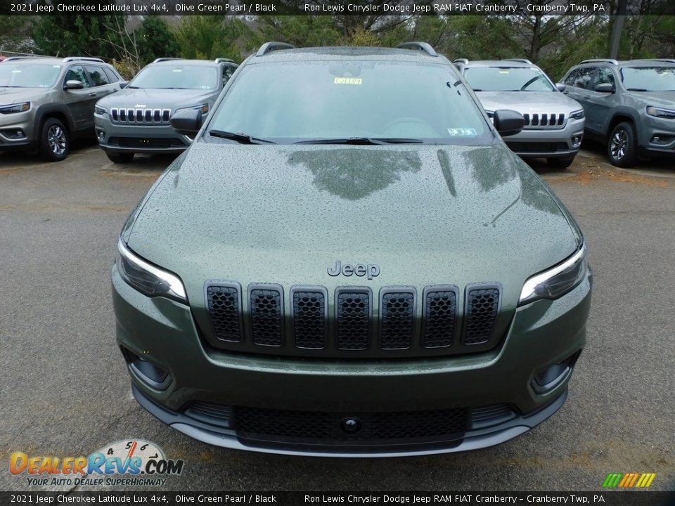 2021 Jeep Cherokee Latitude Lux 4x4 Olive Green Pearl / Black Photo #2