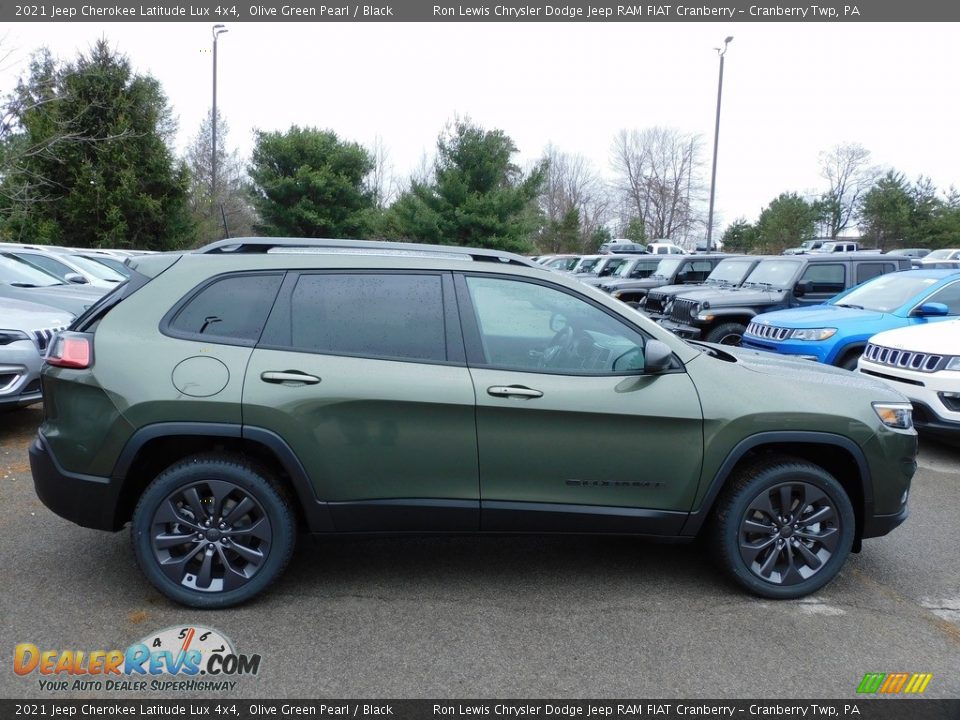 Olive Green Pearl 2021 Jeep Cherokee Latitude Lux 4x4 Photo #4