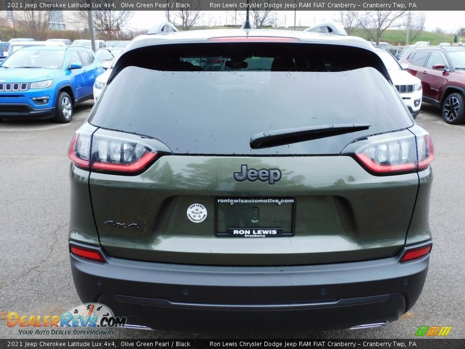 2021 Jeep Cherokee Latitude Lux 4x4 Olive Green Pearl / Black Photo #6