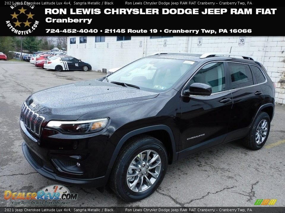 2021 Jeep Cherokee Latitude Lux 4x4 Sangria Metallic / Black Photo #1