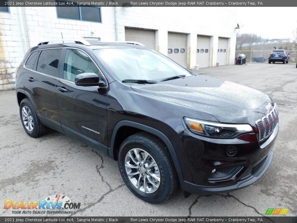 2021 Jeep Cherokee Latitude Lux 4x4 Sangria Metallic / Black Photo #3