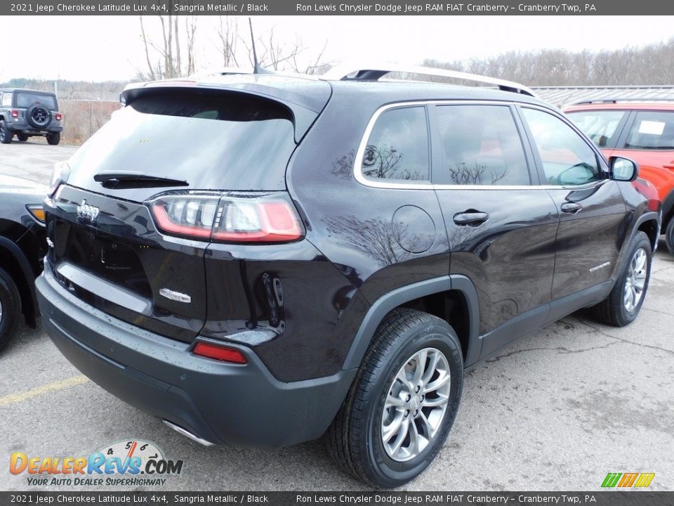 2021 Jeep Cherokee Latitude Lux 4x4 Sangria Metallic / Black Photo #5