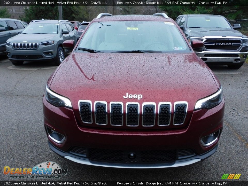 2021 Jeep Cherokee Limited 4x4 Velvet Red Pearl / Ski Gray/Black Photo #2