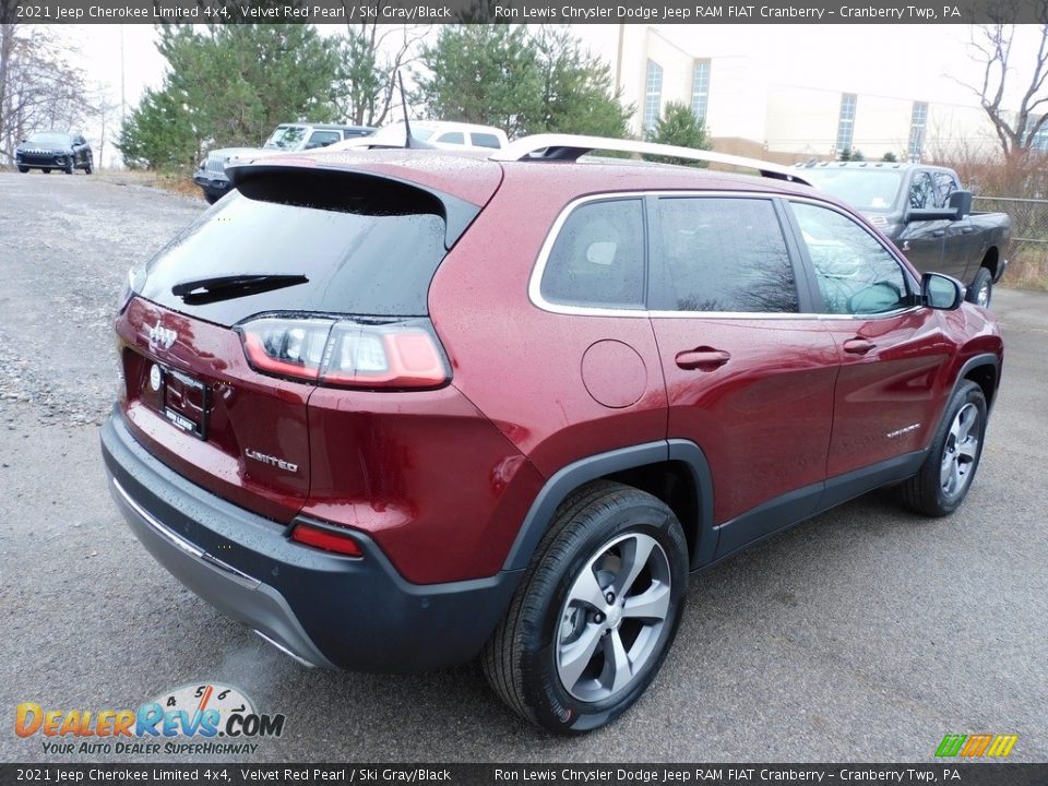 2021 Jeep Cherokee Limited 4x4 Velvet Red Pearl / Ski Gray/Black Photo #5