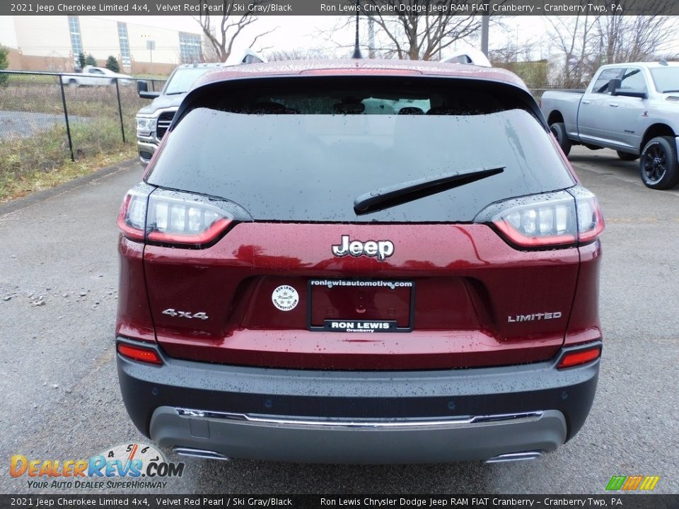 2021 Jeep Cherokee Limited 4x4 Velvet Red Pearl / Ski Gray/Black Photo #6