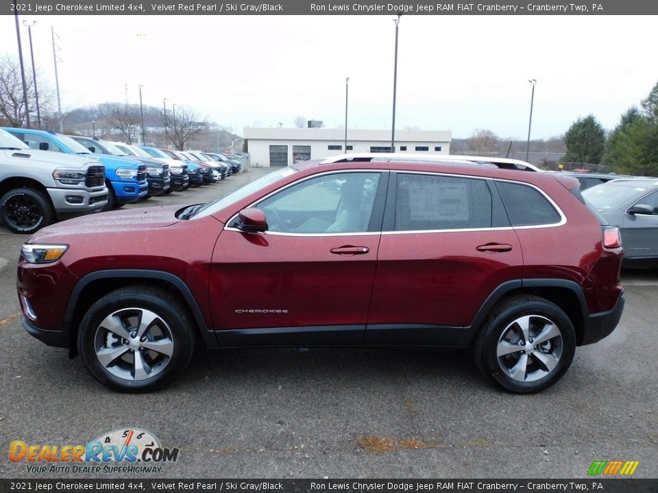 2021 Jeep Cherokee Limited 4x4 Velvet Red Pearl / Ski Gray/Black Photo #9