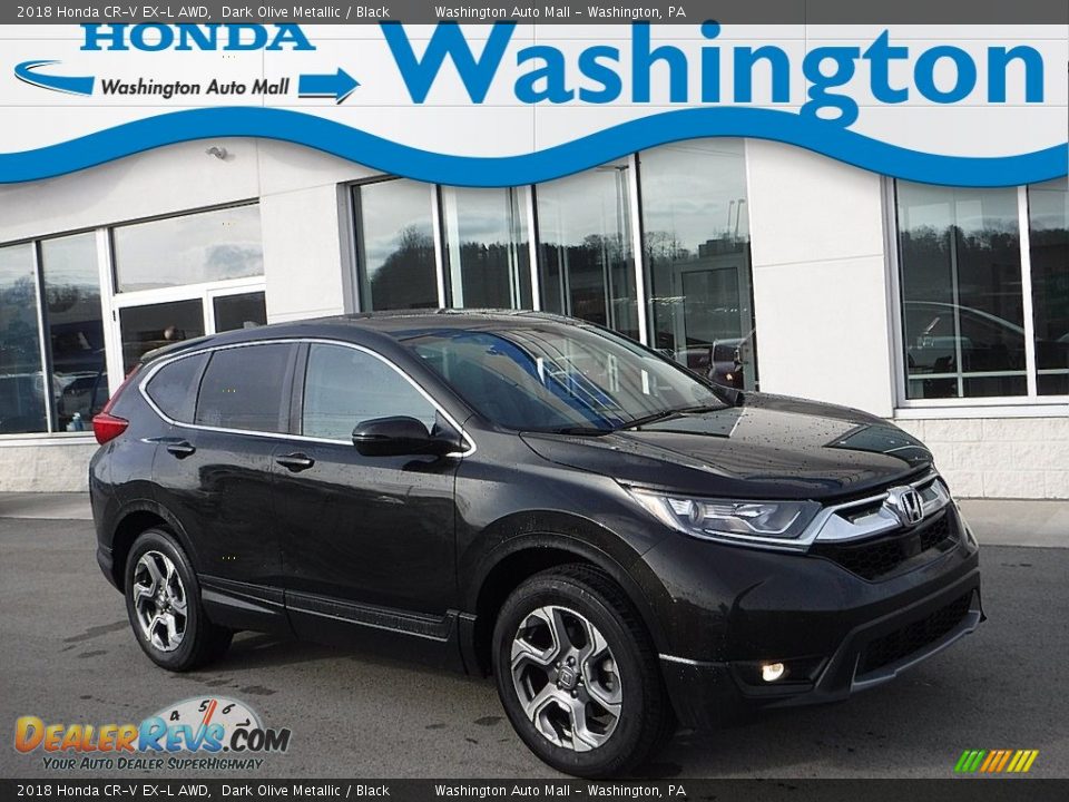 2018 Honda CR-V EX-L AWD Dark Olive Metallic / Black Photo #1
