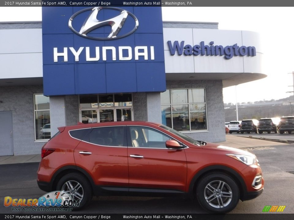 2017 Hyundai Santa Fe Sport AWD Canyon Copper / Beige Photo #2