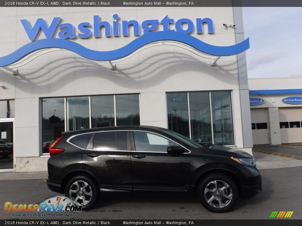 2018 Honda CR-V EX-L AWD Dark Olive Metallic / Black Photo #2