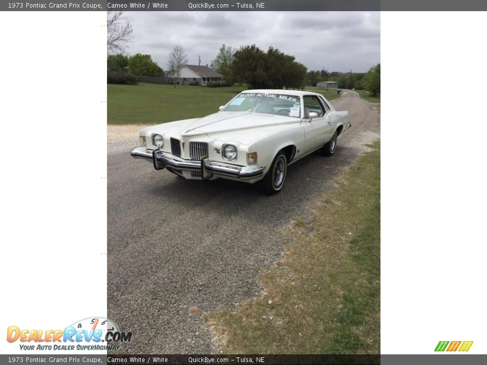 1973 Pontiac Grand Prix Coupe Cameo White / White Photo #3