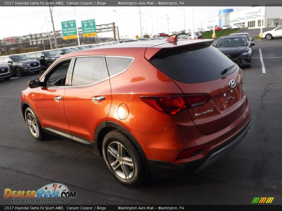 2017 Hyundai Santa Fe Sport AWD Canyon Copper / Beige Photo #7