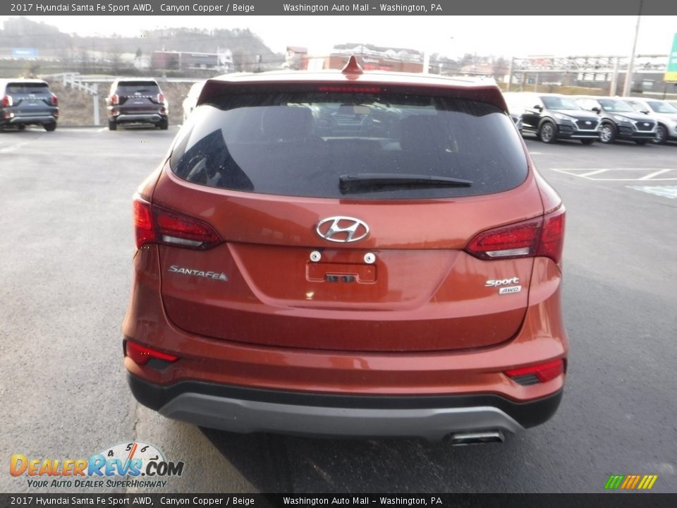 2017 Hyundai Santa Fe Sport AWD Canyon Copper / Beige Photo #8