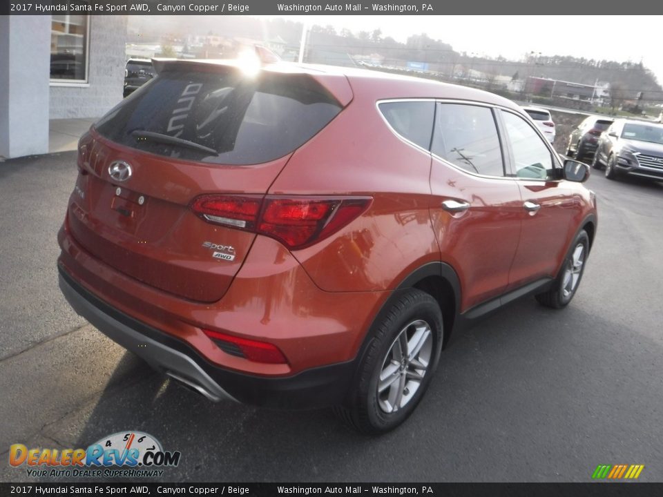 2017 Hyundai Santa Fe Sport AWD Canyon Copper / Beige Photo #9