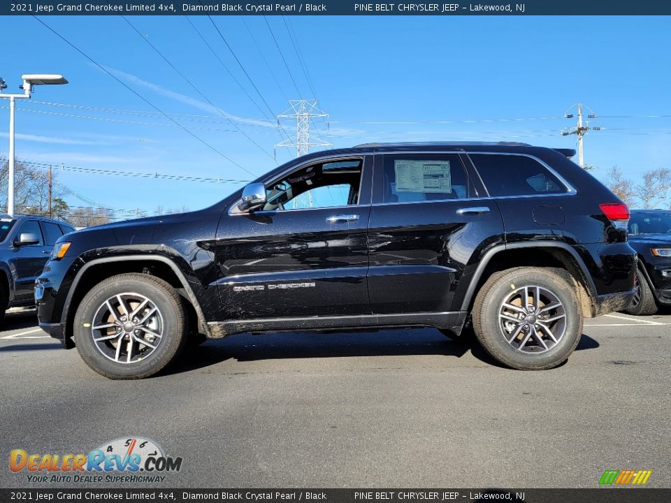 Diamond Black Crystal Pearl 2021 Jeep Grand Cherokee Limited 4x4 Photo #4