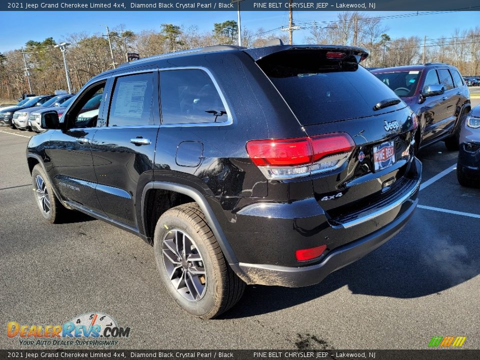 2021 Jeep Grand Cherokee Limited 4x4 Diamond Black Crystal Pearl / Black Photo #6