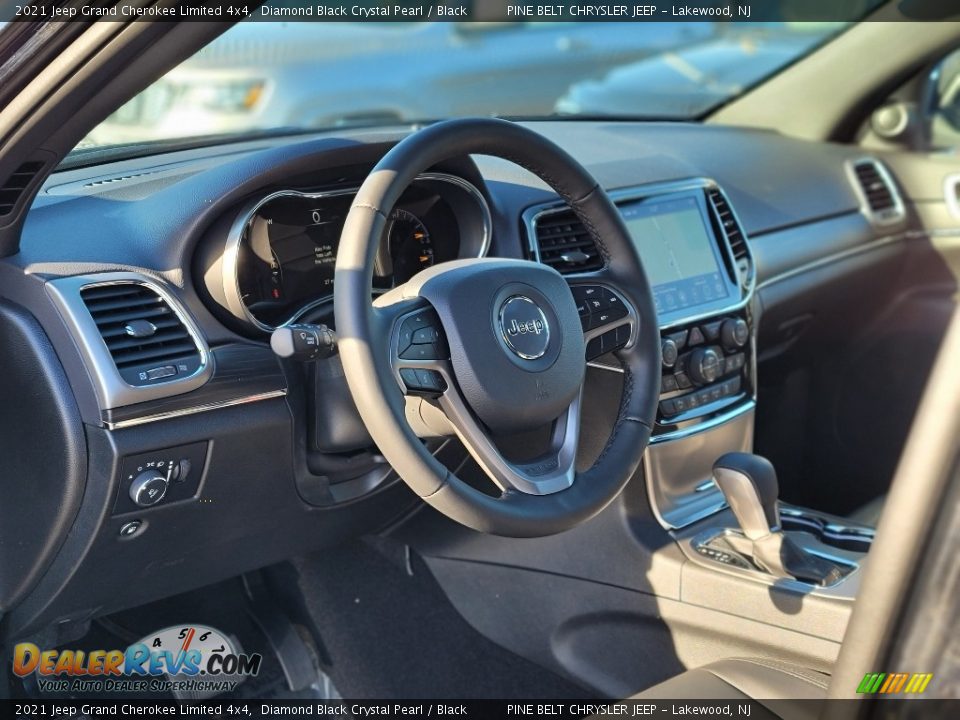 2021 Jeep Grand Cherokee Limited 4x4 Diamond Black Crystal Pearl / Black Photo #12