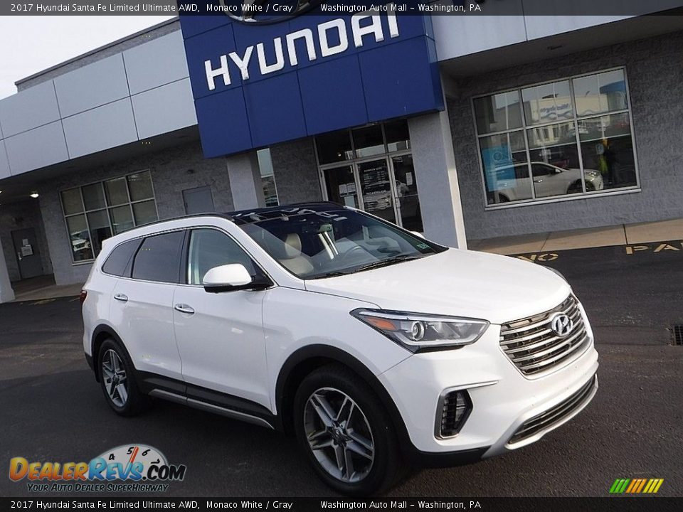 2017 Hyundai Santa Fe Limited Ultimate AWD Monaco White / Gray Photo #1