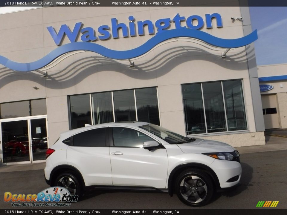 2018 Honda HR-V EX AWD White Orchid Pearl / Gray Photo #2
