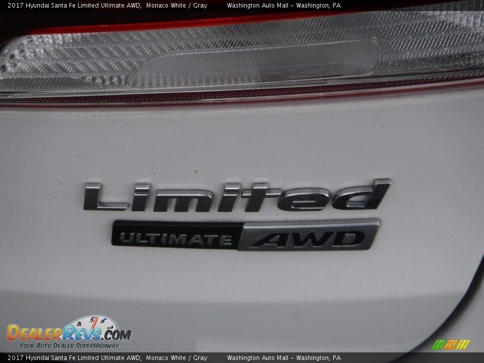 2017 Hyundai Santa Fe Limited Ultimate AWD Monaco White / Gray Photo #10