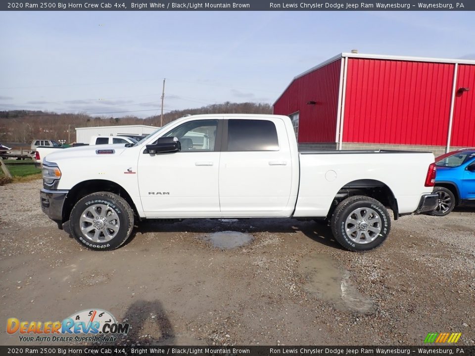 2020 Ram 2500 Big Horn Crew Cab 4x4 Bright White / Black/Light Mountain Brown Photo #3