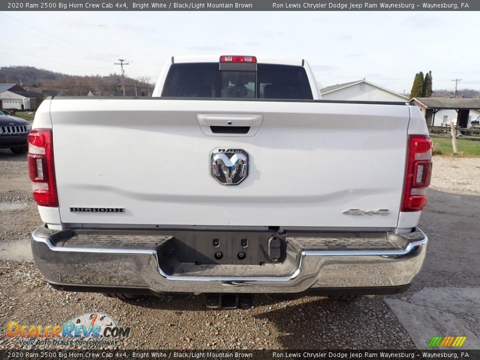 2020 Ram 2500 Big Horn Crew Cab 4x4 Bright White / Black/Light Mountain Brown Photo #5