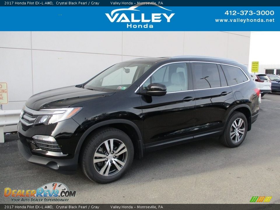 2017 Honda Pilot EX-L AWD Crystal Black Pearl / Gray Photo #1