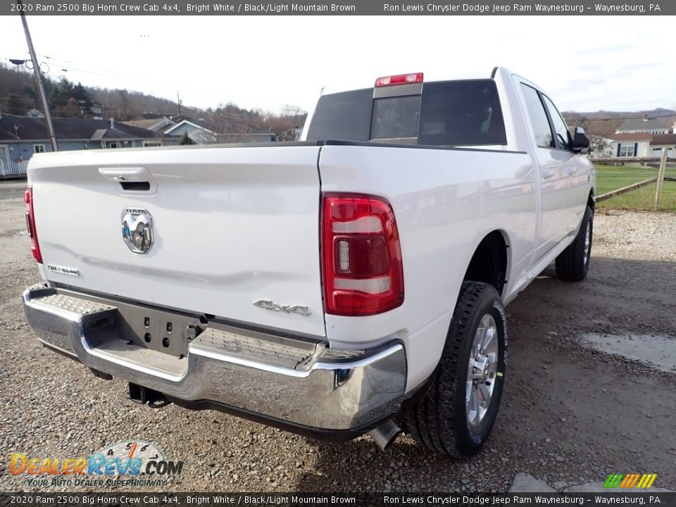 2020 Ram 2500 Big Horn Crew Cab 4x4 Bright White / Black/Light Mountain Brown Photo #6
