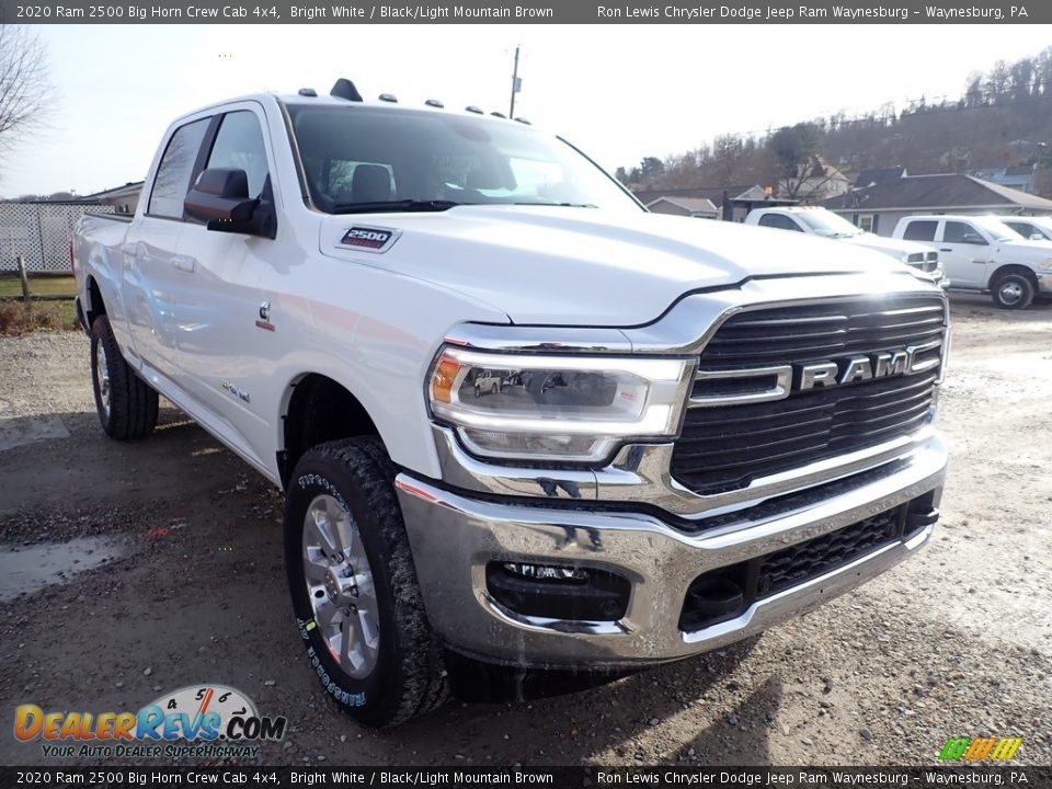 2020 Ram 2500 Big Horn Crew Cab 4x4 Bright White / Black/Light Mountain Brown Photo #8