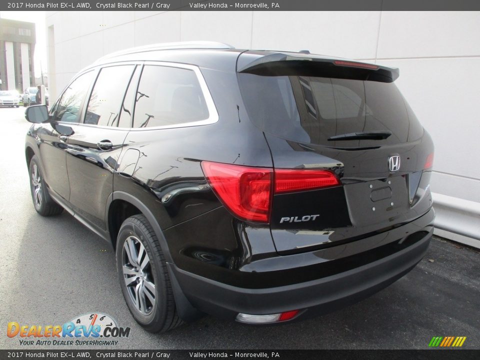 2017 Honda Pilot EX-L AWD Crystal Black Pearl / Gray Photo #3