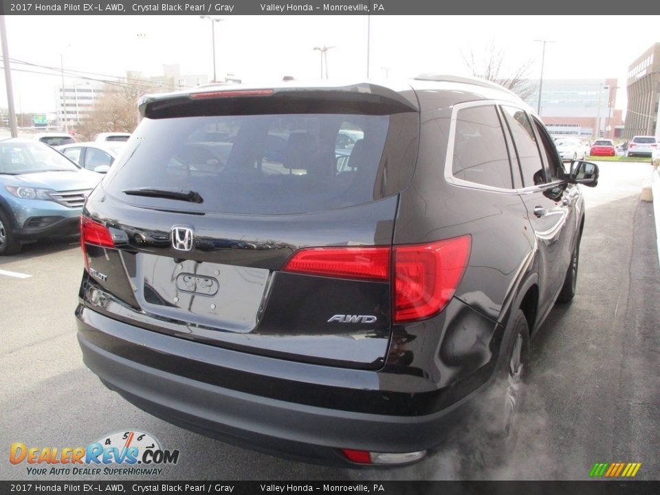 2017 Honda Pilot EX-L AWD Crystal Black Pearl / Gray Photo #5