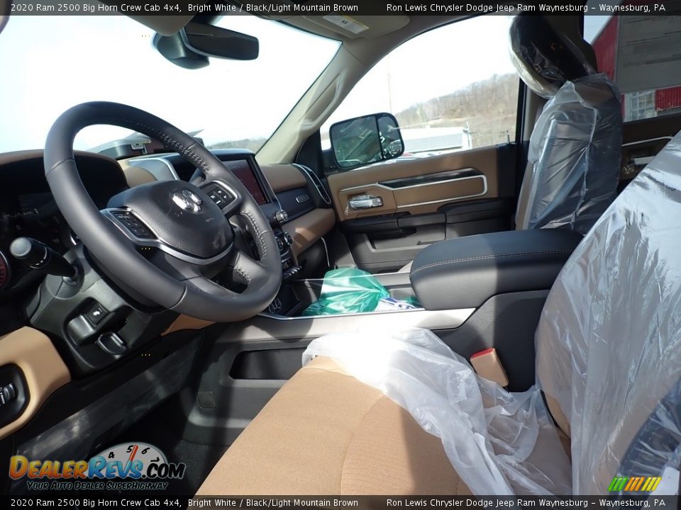 2020 Ram 2500 Big Horn Crew Cab 4x4 Bright White / Black/Light Mountain Brown Photo #12