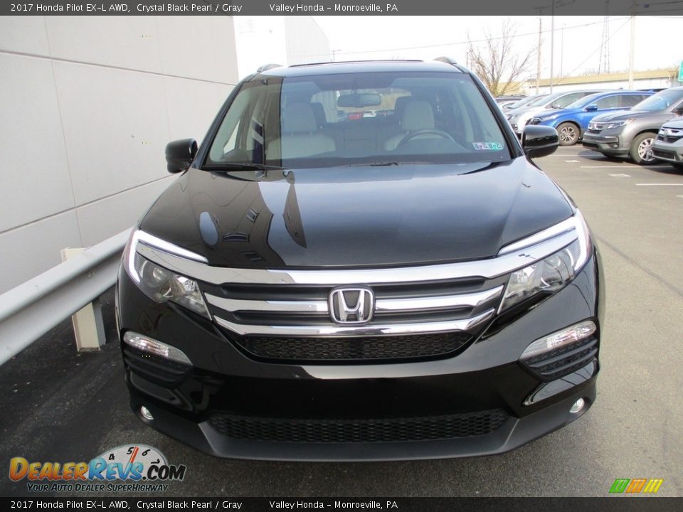 2017 Honda Pilot EX-L AWD Crystal Black Pearl / Gray Photo #8