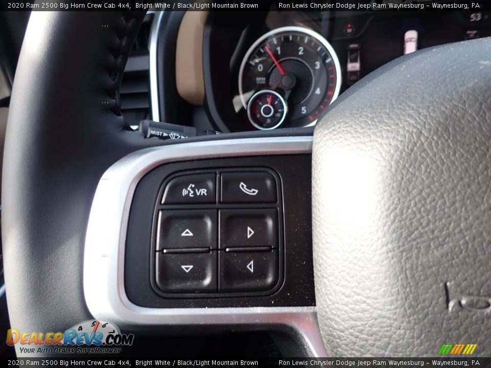 2020 Ram 2500 Big Horn Crew Cab 4x4 Bright White / Black/Light Mountain Brown Photo #18