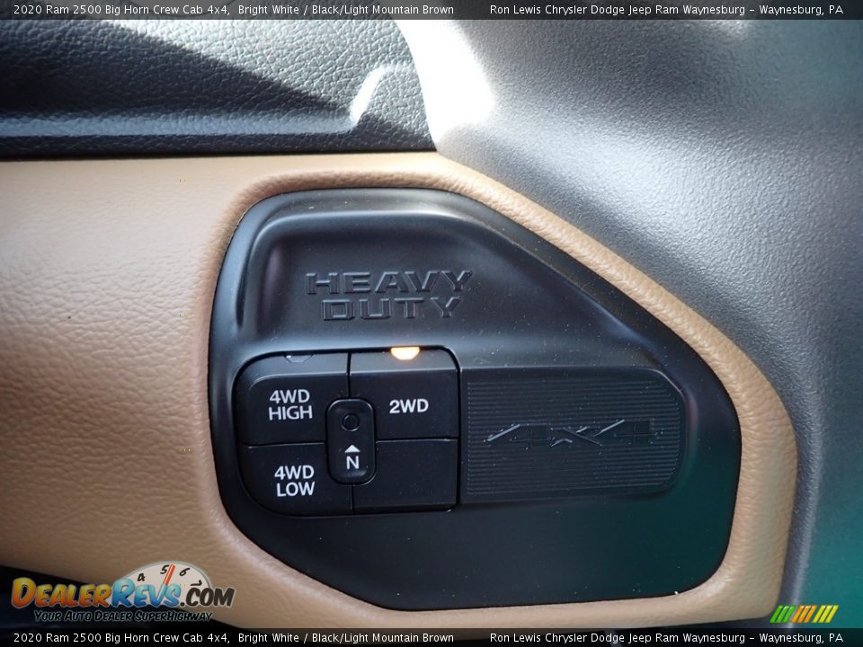 2020 Ram 2500 Big Horn Crew Cab 4x4 Bright White / Black/Light Mountain Brown Photo #19