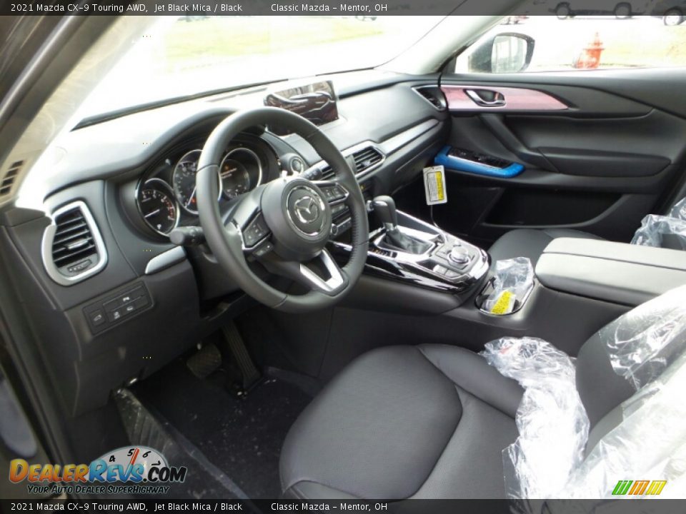 Black Interior - 2021 Mazda CX-9 Touring AWD Photo #5
