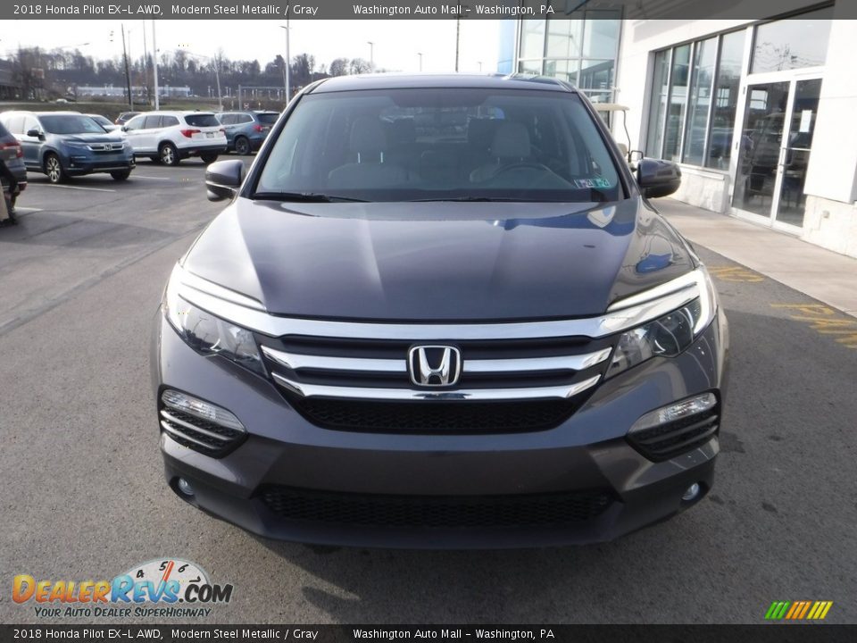 2018 Honda Pilot EX-L AWD Modern Steel Metallic / Gray Photo #5